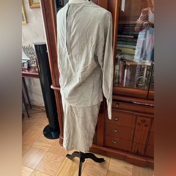 $1995 RALPH LAUREN BLACK LABEL  LAMB-SUEDE WRAP-AROUND WOMEN PENCIL SKIRT SZ:2 - Picture 2 of 8